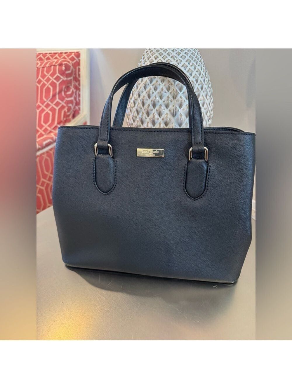 Kate Spade - Laurel Way Evangelie Satchel - EUC - Black Saffiano- Two Way Bag